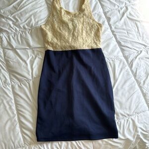 Urban Rose dress pencil skirt with low cut back